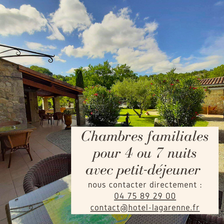 annonce des tarifs degressifs  chambres familiales